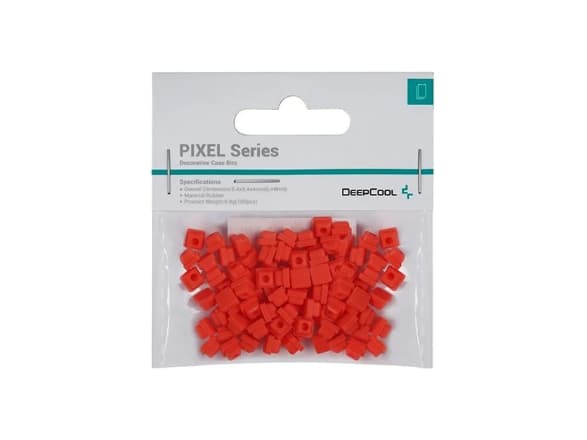 Deepcool PIXEL Series - System cabinet decorative bits - rød, pantone bright red U (en pakke 100 deler)