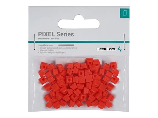 Deepcool PIXEL Series - System cabinet decorative bits - rød, pantone bright red U (en pakke 100 deler)