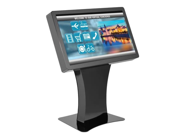 Peerless-AV Landscape Kiosk KILH555-EUK - Ställ - för LCD-display - låsbar - blanksvart - skärmstorlek: 55" - monteringsgränssnitt: 700 x 400 mm - go
