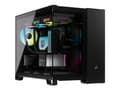 Miniatyrbild 2 av 5: CORSAIR 2500X - Mid tower - micro ATX - genomskinlig sidopanel (härdat glas) - ingen strömförsörjning (ATX) - svart - USB/ljud