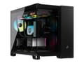 Miniatyrbild 1 av 5: CORSAIR 2500X - Mid tower - micro ATX - genomskinlig sidopanel (härdat glas) - ingen strömförsörjning (ATX) - svart - USB/ljud