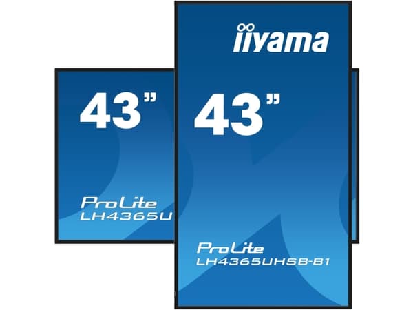 iiyama ProLite LH4365UHSB-B1 - 43" Diagonal klass (42.5" visbar) LED-bakgrundsbelyst LCD-skärm - digital skyltning - Android - 4K UHD (2160p) 3840 x