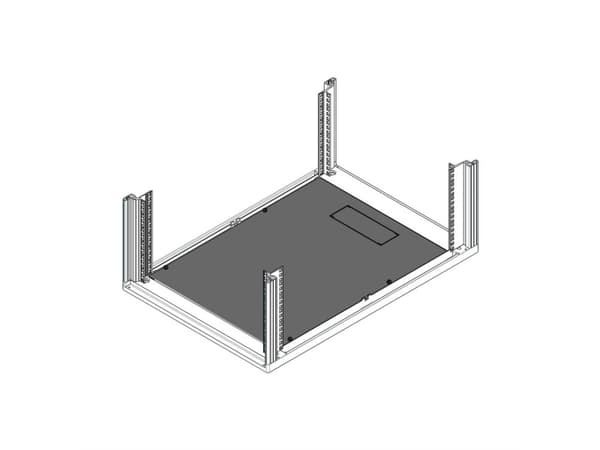 Schroff 25230150 19 tums golvpanel för nätverksskåp svart/grå