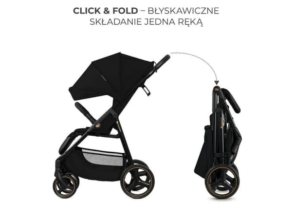 Wózek KinderKraft Kinderkraft wózek spacerowy TRIG 3 ONYX BLACK