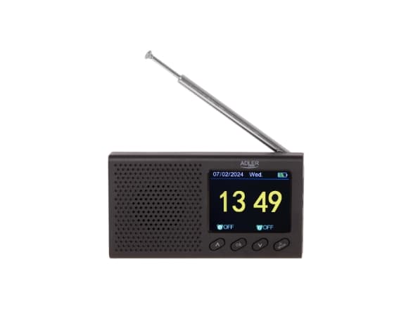 Radio Adler Adler | FM Travel Radio | AD 1198 | Alarm function | Black