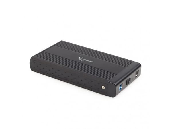 Gembird EE3-U3S-3, HDD-kabinett, 3.5", SATA, 4,8 Gbit/s, USB-tilkobling, Sort Sort