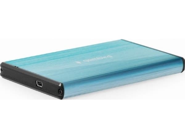 Gembird EE2-U3S-3-B, HDD-kabinett, 2.5", SATA, 5 Gbit/s, USB-tilkobling, Blå