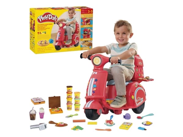 Play-Doh Pizza Delivery Scooter Playset, 3 år, 2 hjul, Flerfarget