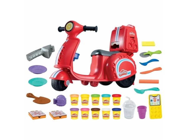 Play-Doh Pizza Delivery Scooter Playset, 3 år, 2 hjul, Flerfarget