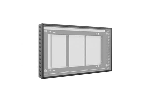 HAGOR - Monteringskomponent (cover set) - for flatpanel - plastikk - svart, RAL 9005 - skjermstørrelse: 46"