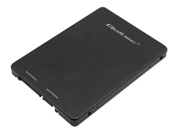 Qoltec - Förvaringslåda - NGFF, 2TB - M.2 - SATA 6Gb/s - SATA, USB - svart