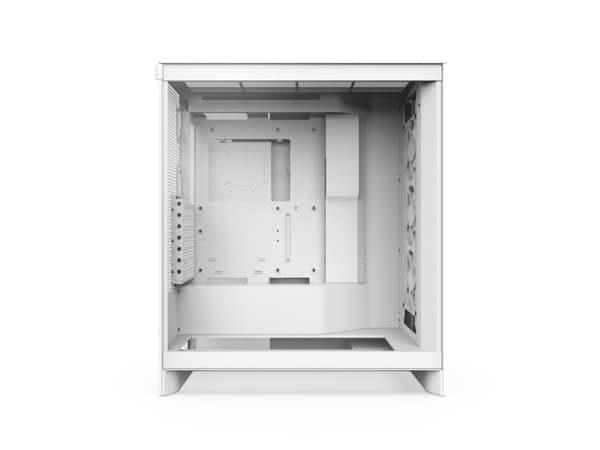 NZXT H series H7 Flow - Mid tower - ATX - genomskinlig sidopanel (härdat glas) - ingen strömförsörjning - matt vit - USB/ljud