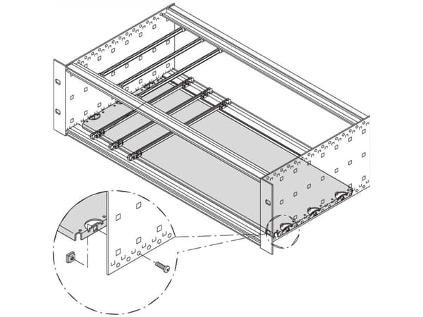 Schroff 34562752 19 tuumaa Asennusmateriaali