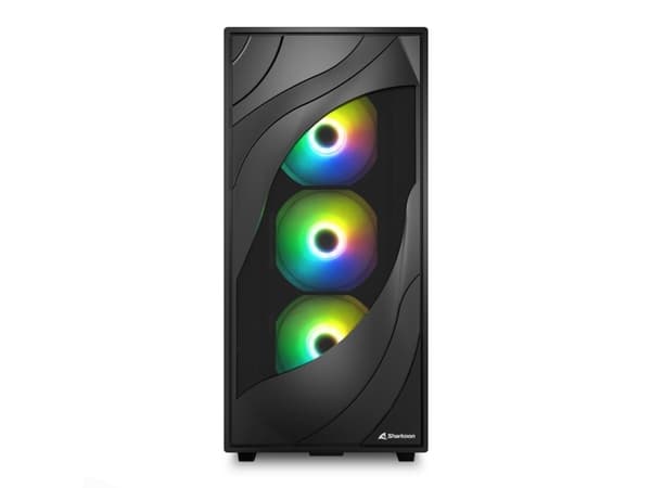Sharkoon REBEL C80M RGB, Midi Tower, PC, Black, ATX, micro ATX, Mini-ITX, Metal, Gaming