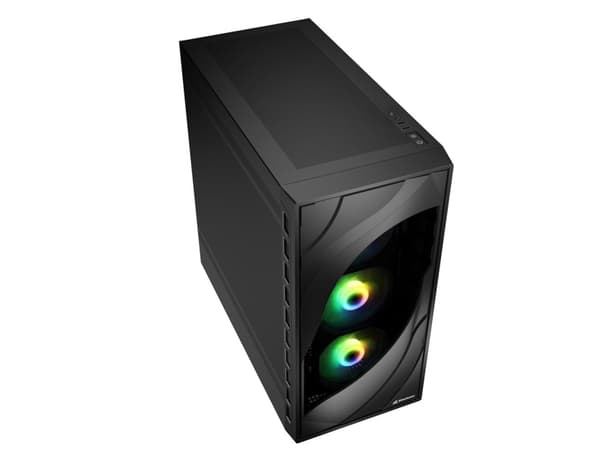 Sharkoon REBEL C80M RGB, Midi Tower, PC, Black, ATX, micro ATX, Mini-ITX, Metal, Gaming