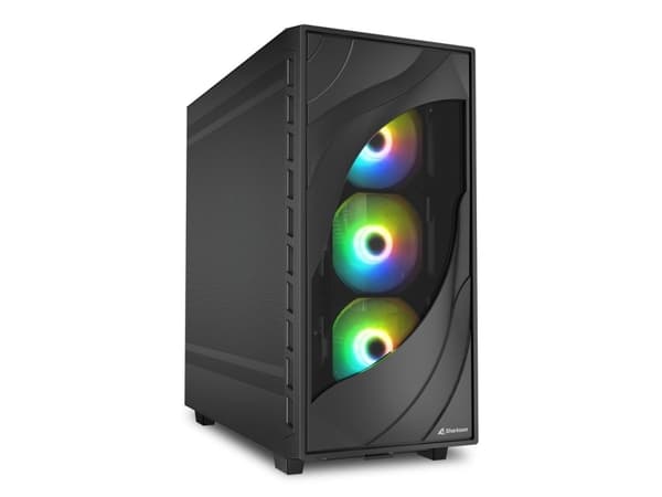 Sharkoon REBEL C80M RGB, Midi Tower, PC, Black, ATX, micro ATX, Mini-ITX, Metal, Gaming