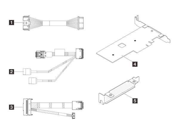 Lenovo ThinkSystem SR250 V3/ST250 V3 M.2 Cable Kit (4Z57A88898)