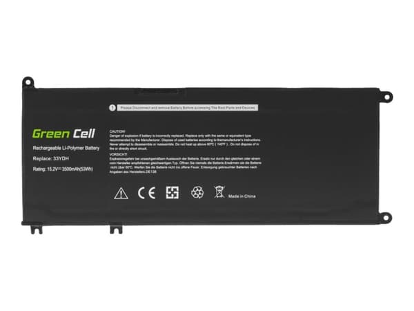 Green Cell - Batteri til bærbar PC (tilsvarer: Dell 33YDH) - litiumpolymer - 3500 mAh - svart - for Dell G3; G5; G7; Inspiron 15, 17 77XX, 7570; Lati