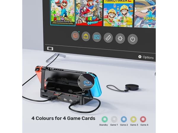 Unitek dokkingstasjon for Nintendo Switch + fjernkontroll