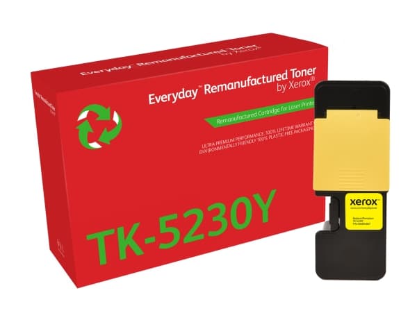 Everyday Remanufactured Everyday™ Yellow Remanufactured Toner by compatible with Kyocera TK-5230Y, Standard capacity, 2200 pages, Black, 1 pc(s)