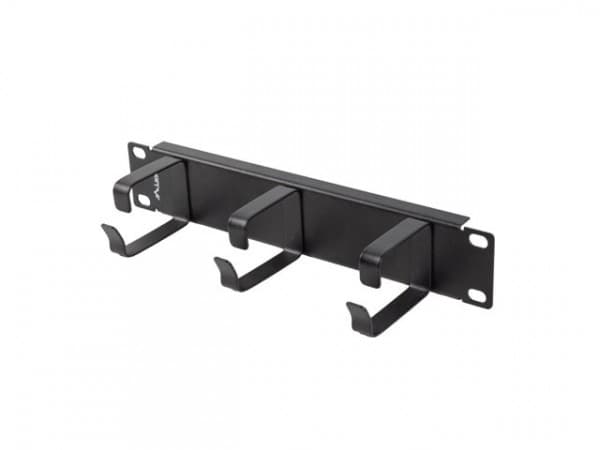 Lanberg CABLE ORGANISATOR 10" 1U MED 3 METALLHÅNDTAK TYPE B SVART LANBERG
