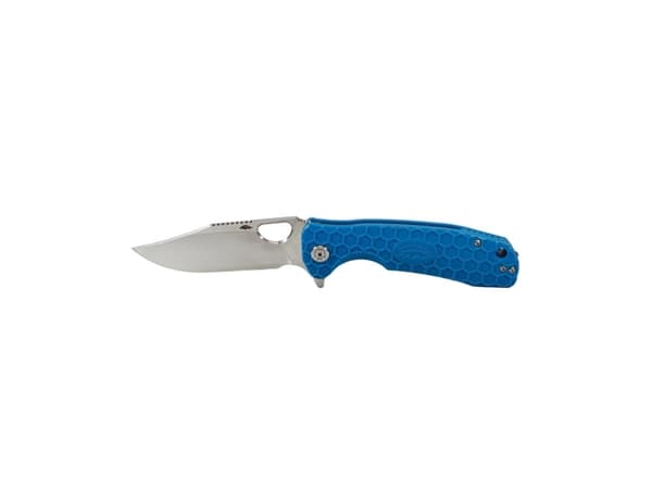 Honey Badger Clippoint Small Blue Knife HB4078