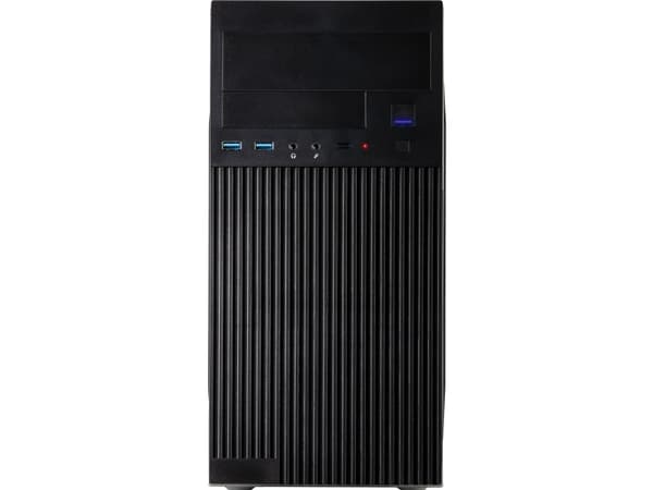 Inter-Tech - - micro ATX - genomskinlig sidopanel (härdat glas) - ingen strömförsörjning - USB/ljud