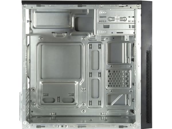 Inter-Tech - - micro ATX - genomskinlig sidopanel (härdat glas) - ingen strömförsörjning - USB/ljud