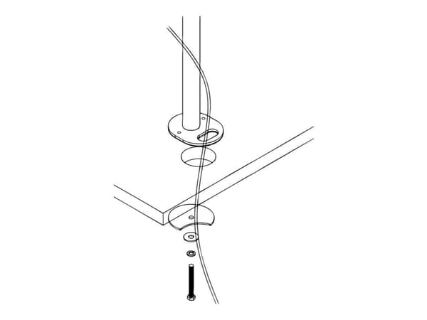 Neomounts FPMA-D960GROMMET - Monteringskomponent (stang, grummetplate) - for LCD-skjerm - svart - skjermstørrelse: 10"-30" - skrivebord