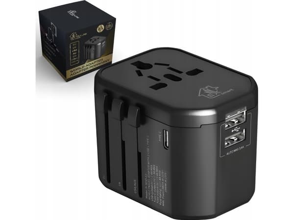 Extralink Smart Life dla podróżnych EU/UK/USA/AU/CH + USB-C USB-A