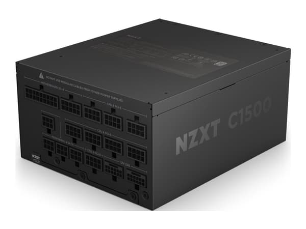 NZXT C-Series C1500 - Strømforsyning (intern) - ATX12V 3.1/ EPS12V 2.92 - 80 PLUS Platinum - AC 115/240 V - 1500 watt - aktiv PFC - Europa - matt sva Sort
