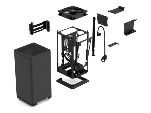 Fractal Design Mood - PC-etui - mini-ITX - ingen strømforsyning (SFX / SFX-L) - lysegrå - USB/Audio/Mic
