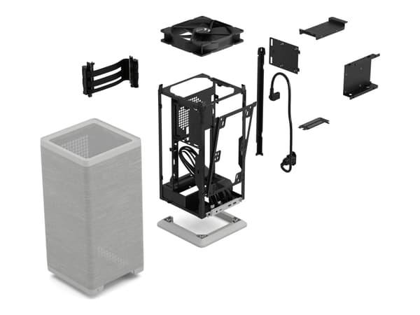 Fractal Design Mood - PC-hölje - mini ITX - ingen strömförsörjning (SFX / SFX-L) - ljusgrå - USB/Audio/Mic