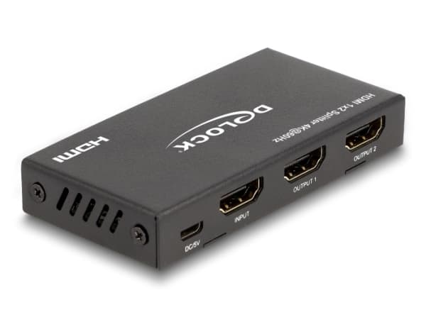 DeLOCK 18651, HDMI, 2x HDMI, 3840 x 2160 pixlar, Svart, Metall, 4K Ultra HD
