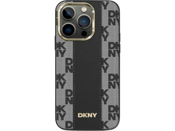 Apple iPhone 15 Pro Max DKNY Hardcase Leather Checkered Mono Pattern MagSafe (DKHMP15XPCPVSLK) dėklas telefonui juodos spalvos