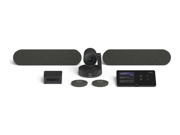 Logitech Large Microsoft Teams Rooms with Tap + Rally Plus + ASUS NUC - Microsoft Teams-romsystem - med 90 days Logitech JumpStart registration - gra