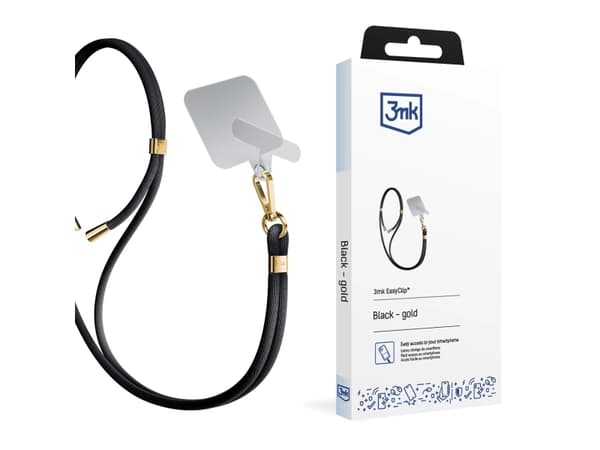 3MK EasyClip, Mobiltelefon, Nylon, Zink, Sort, Gull, Hengende boks