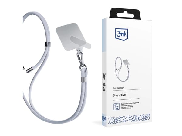 3MK EasyClip, Mobiltelefon, Nylon, Zink, Grå, Silver, Upphängbar förpackning