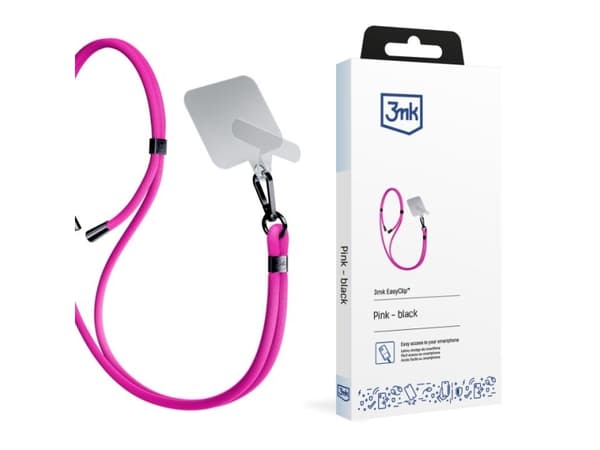 3MK EasyClip, Mobiltelefon, Nylon, Zink, Sort, Rosa, Hengende boks