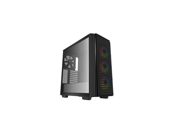 DeepCool - - genomskinlig sidopanel (härdat glas) - ingen strömförsörjning - USB/ljud