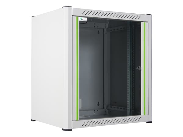 Lanview - Rack skåp - 60 x 45 - väggmontering - vit, RAL7035 - 12U - 19"