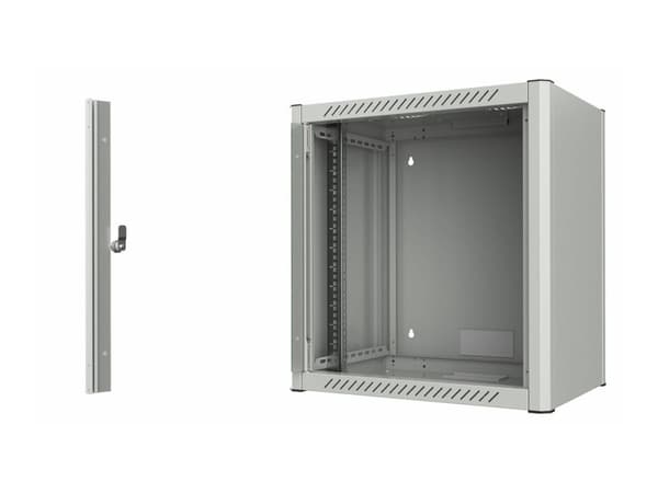Lanview - Rack skåp - 60 x 45 - väggmontering - vit, RAL7035 - 12U - 19"