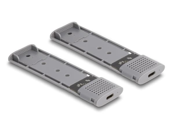 DeLOCK 42028, SSD-kabinett, M.2, M.2, PCI Express, 10 Gbit/s, USB-tilkobling, Sort, Grå