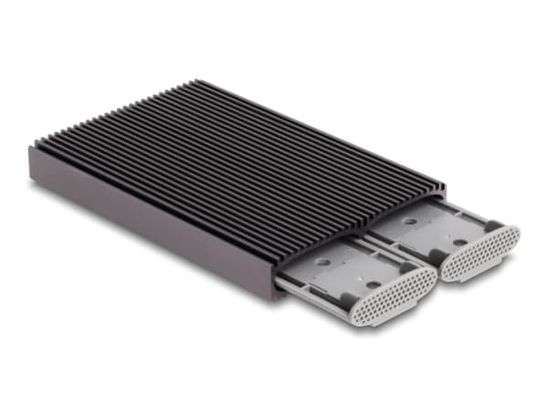 DeLOCK 42028, SSD-kabinett, M.2, M.2, PCI Express, 10 Gbit/s, USB-tilkobling, Sort, Grå