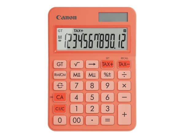 Canon LS-125KB - Skrivbordskalkylator - 12 siffror - solcellspanel, batteri - orange Orange