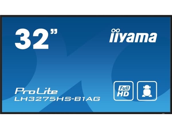 iiyama ProLite LH3275HS-B1AG - 32" Diagonalklasse (31.5" synlig) LED-bakgrunnsbelyst LCD-skjerm - intelligent skilting - med innebygd SoC-mediespille