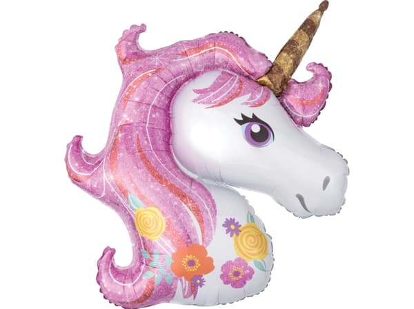 AMSCAN Magic Unicorn folioilmapallo - 83 x 73 cm - 1 kpl universaali