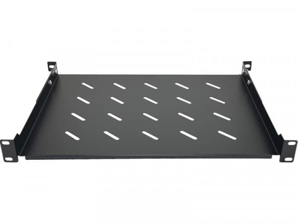 Alantec Fast hylle 19" 1U dyp 350mm, svart, 4 festepunkter ALANTEC - ALANTEC