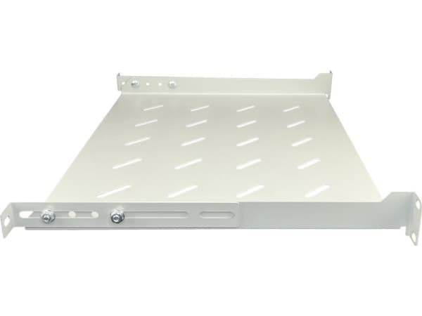 Kiinteä hylly 19" 1U syvyys 350mm harmaa