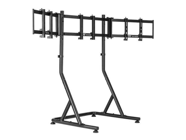 Thermaltake Triple Racing - Stativ - for 3 skjermer - stål - finteksturert svart - skjermstørrelse: 32"-55" - plassering på gulv